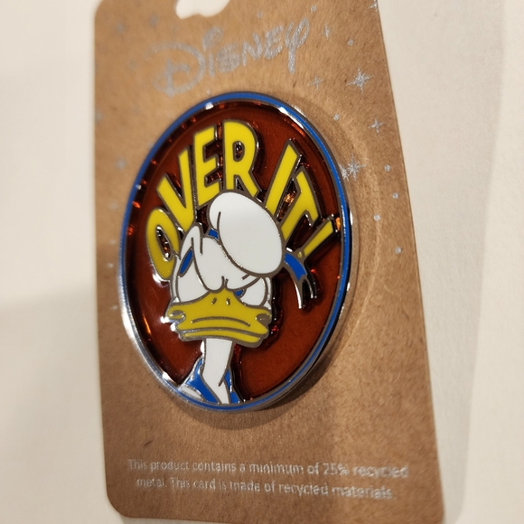 Disney Donald Duck Over It Stained Glass Enamel Pin NEW - Picture 6 of 9